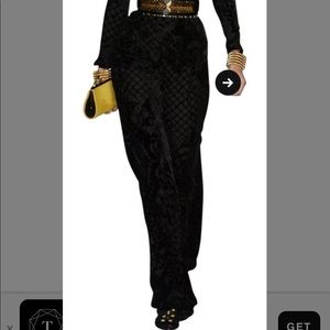 High waist wide leg H&M Balmain pants